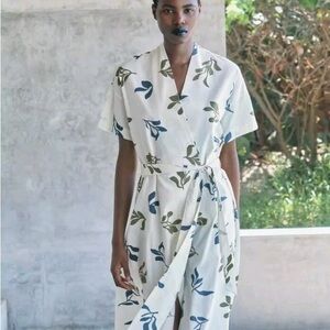 Zara Printed Poplin Dress. NWOT
